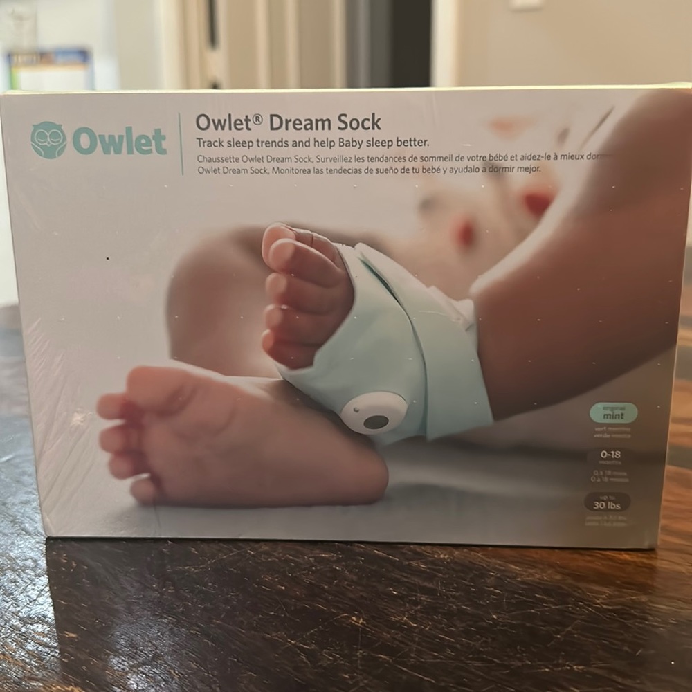 Owlet Dream Sock, 0-18 month & up to 30lbs, Mint green
